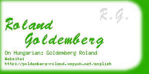 roland goldemberg business card